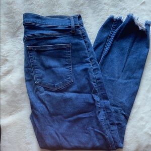 LOFT Blue Ankle Cropped Jeans Classic Fit
